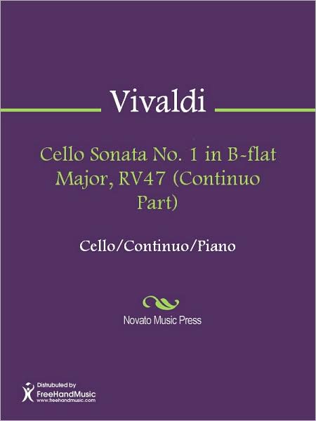 Cello Sonata No. 1 in B-flat Major, RV47 (Continuo Part)