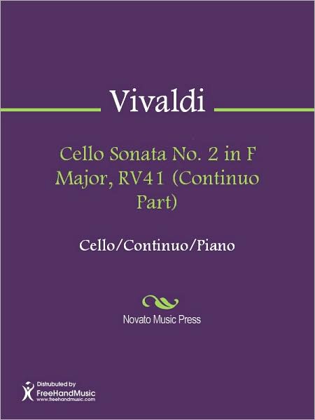 Cello Sonata No. 2 in F Major, RV41 (Continuo Part)