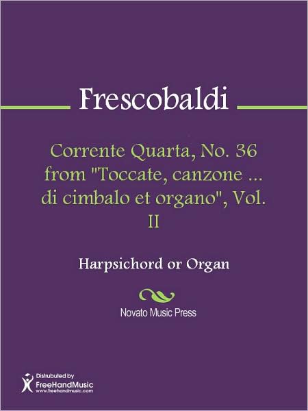 Corrente Quarta, No. 36 from "Toccate, canzone ... di cimbalo et organo", Vol. II