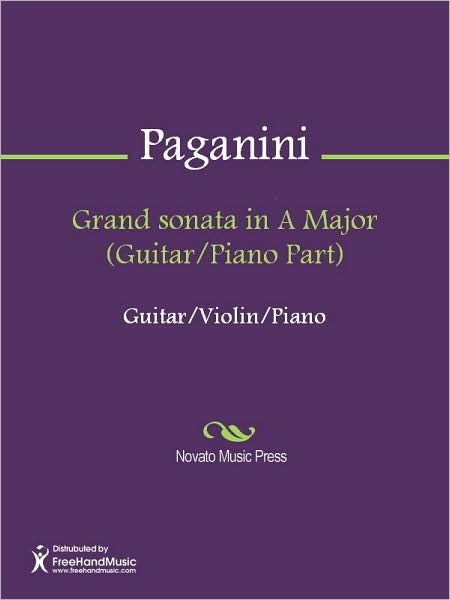Grand sonata in A Major (Guitar/Piano Part)