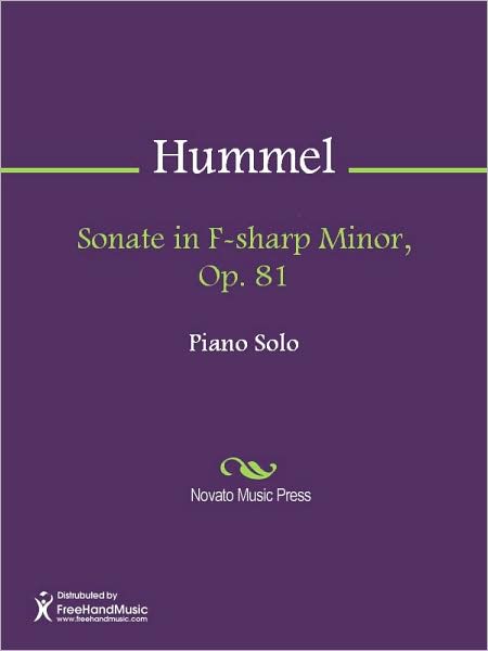 Sonate in F-sharp Minor, Op. 81