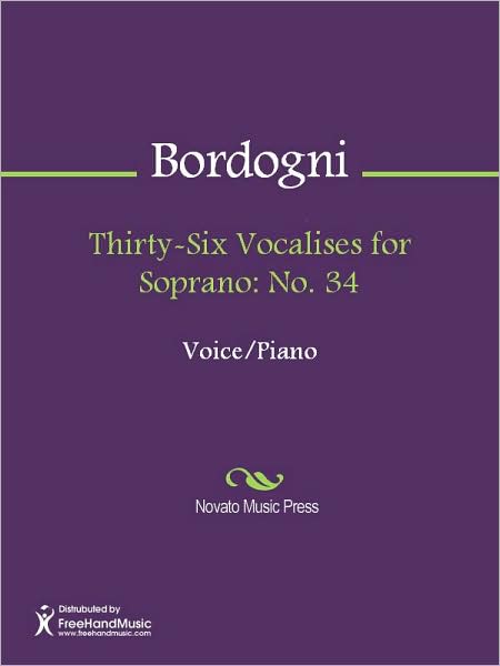 Thirty-Six Vocalises for Soprano: No. 34