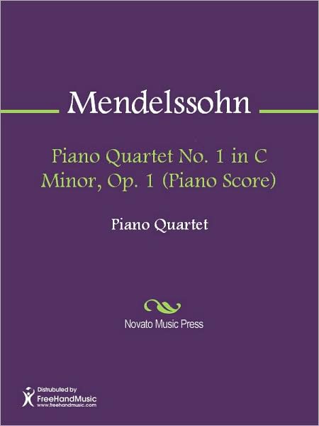 Piano Quartet No. 1 in C Minor, Op. 1 (Piano Score)