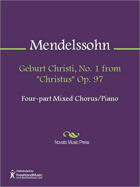 Geburt Christi, No. 1 from "Christus" Op. 97