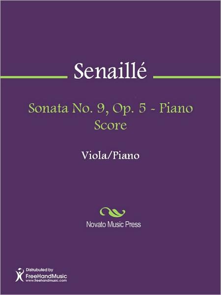 Sonata No. 9, Op. 5 - Piano Score