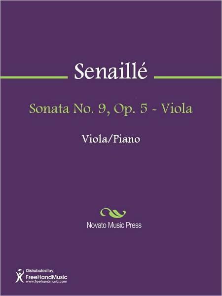 Sonata No. 9, Op. 5 - Viola