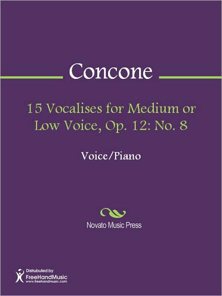 15 Vocalises for Medium or Low Voice, Op. 12: No. 8