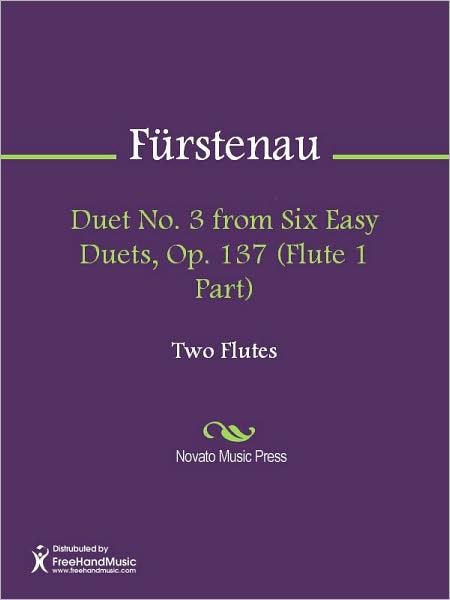 Duet No. 3 from Six Easy Duets, Op. 137 (Flute 1 Part)