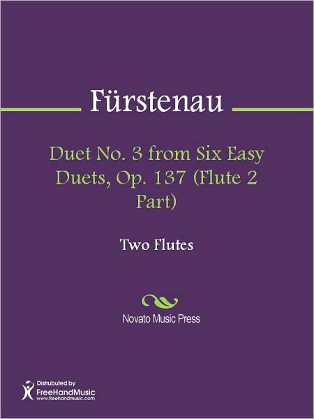 Duet No. 3 from Six Easy Duets, Op. 137 (Flute 2 Part)