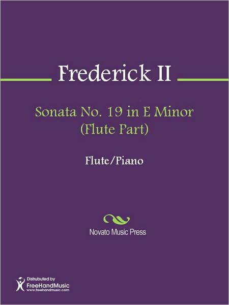 Sonata No. 19 in E Minor (Flute Part)