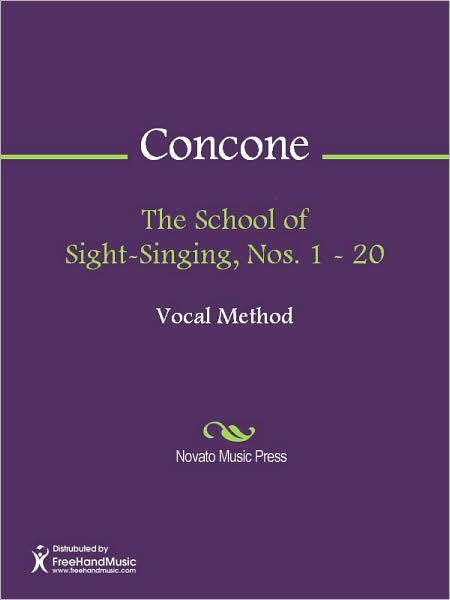 The School of Sight-Singing, Nos. 1 - 20
