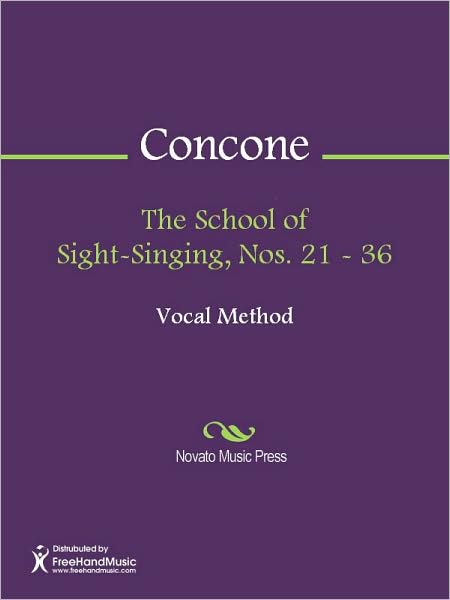 The School of Sight-Singing, Nos. 21 - 36