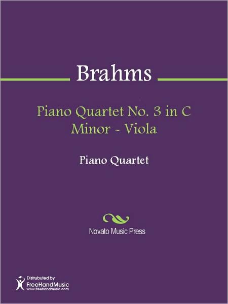 Piano Quartet No. 3 in C Minor - Viola