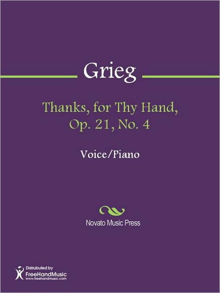 Thanks, for Thy Hand, Op. 21, No. 4