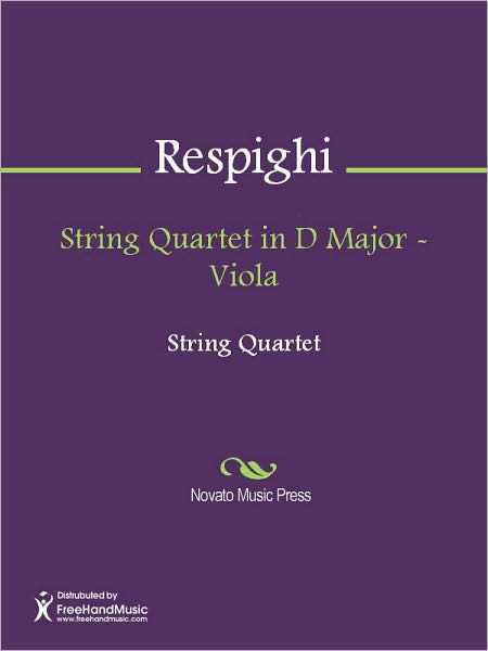 String Quartet in D Major - Viola