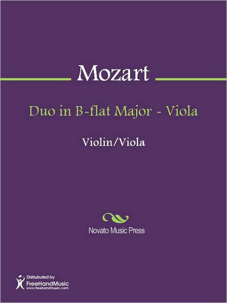 Duo in B-flat Major - Viola