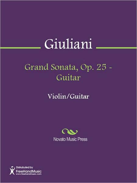 Grand Sonata, Op. 25 - Guitar