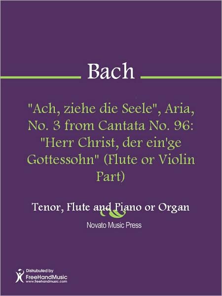 "Ach, ziehe die Seele", Aria, No. 3 from Cantata No. 96: "Herr Christ, der ein'ge Gottessohn" (Flute or Violin Part)