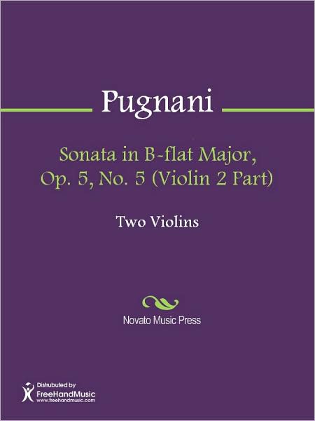 Sonata in B-flat Major, Op. 5, No. 5 (Violin 2 Part)