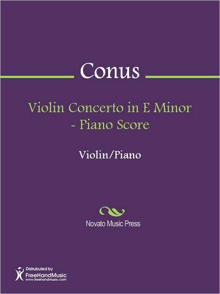 Violin Concerto in E Minor - Piano Score