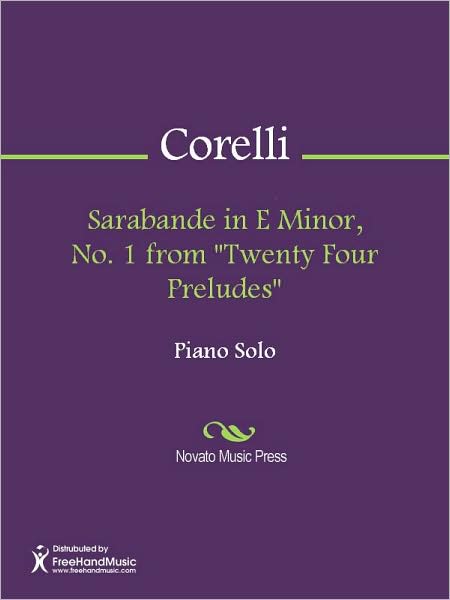 Sarabande in E Minor, No. 1 from "Twenty Four Preludes"