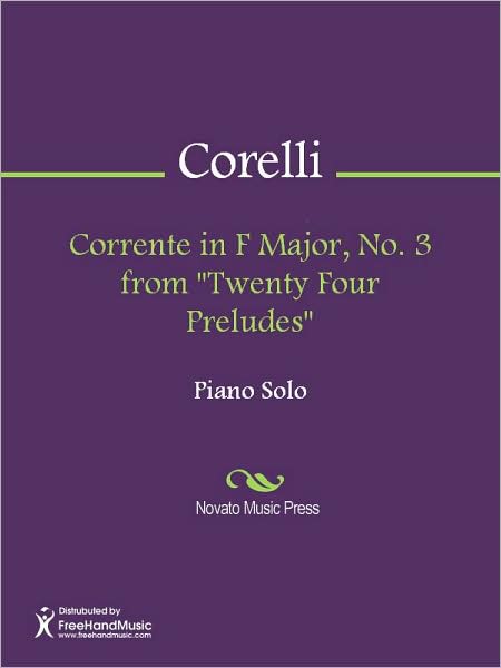 Corrente in F Major, No. 3 from "Twenty Four Preludes"