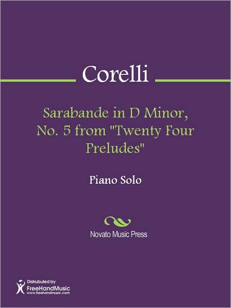 Sarabande in D Minor, No. 5 from "Twenty Four Preludes"