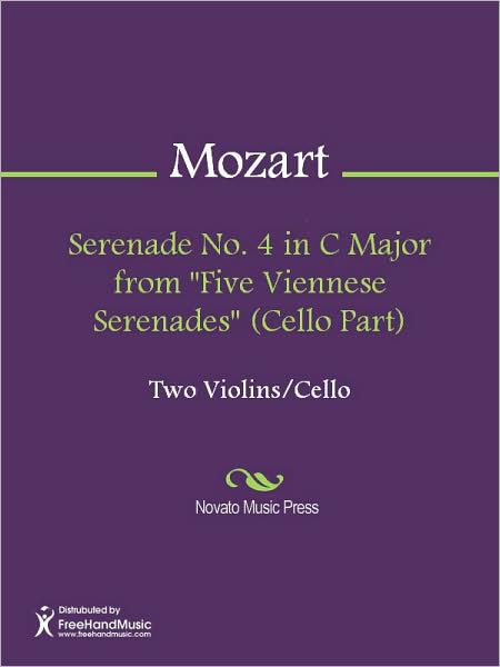 Serenade No. 4 in C Major from "Five Viennese Serenades" (Cello Part)