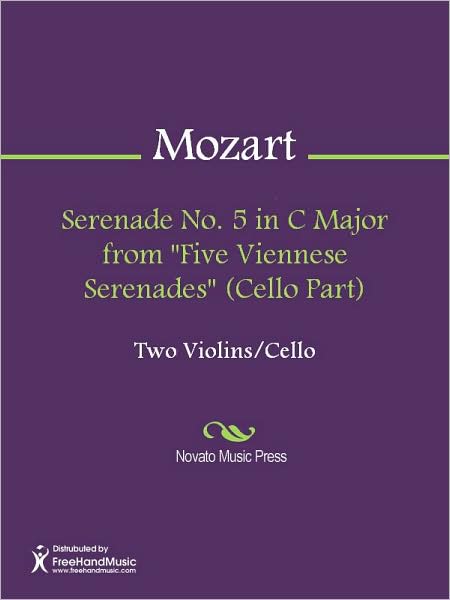Serenade No. 5 in C Major from "Five Viennese Serenades" (Cello Part)