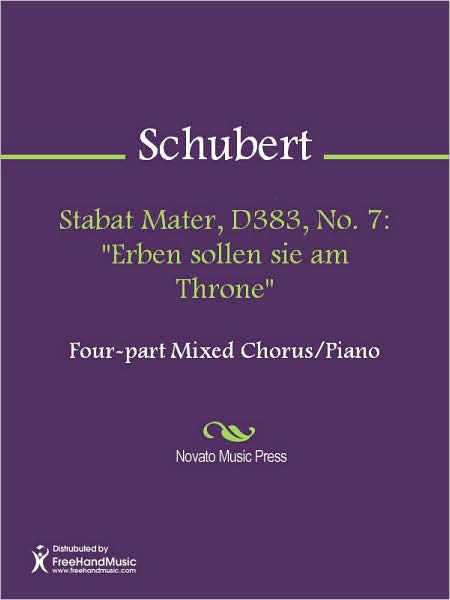 Stabat Mater, D383, No. 7: "Erben sollen sie am Throne"