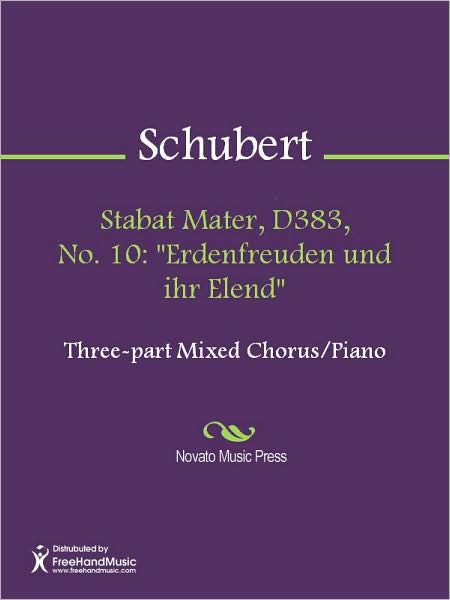 Stabat Mater, D383, No. 10: "Erdenfreuden und ihr Elend"