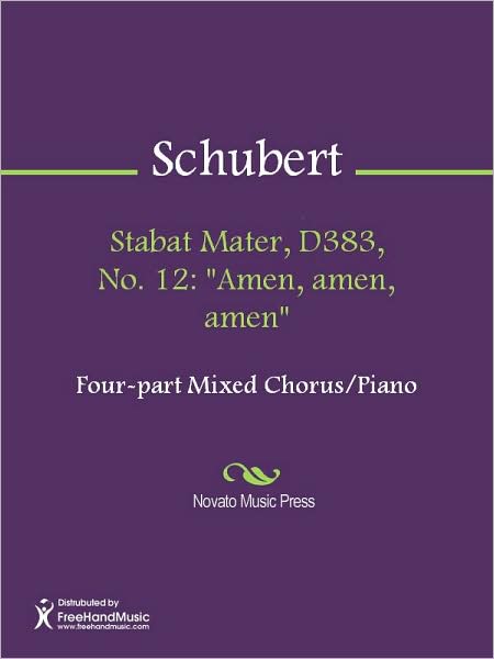 Stabat Mater, D383, No. 12: "Amen, amen, amen"