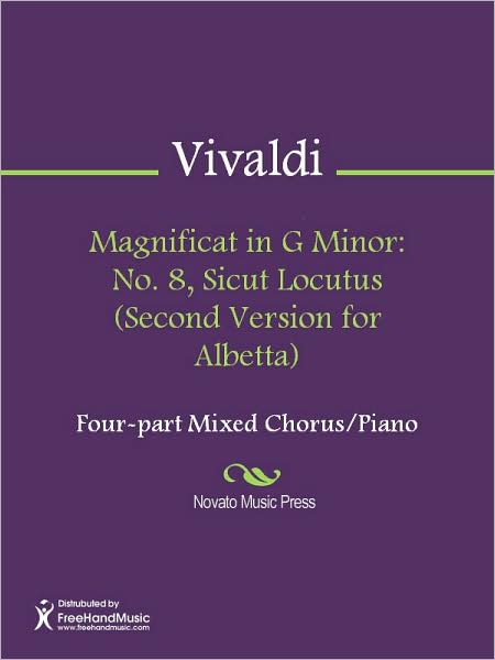 Magnificat in G Minor: No. 8, Sicut Locutus (Second Version for Albetta)