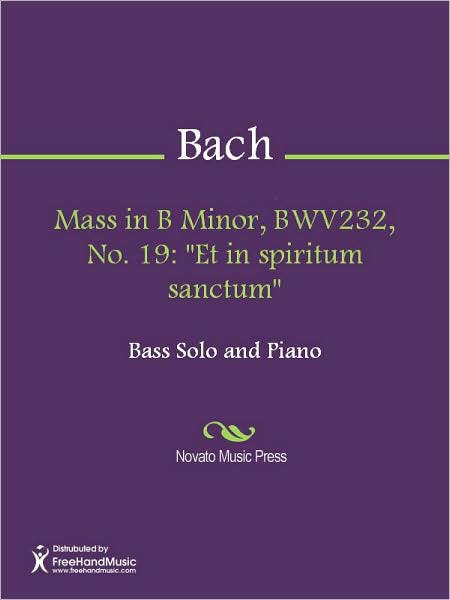 Mass in B Minor, BWV232, No. 19: "Et in spiritum sanctum"