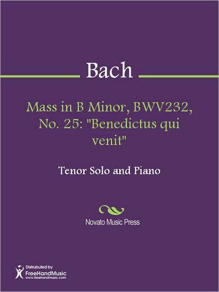 Mass in B Minor, BWV232, No. 25: "Benedictus qui venit"