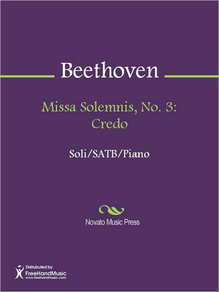 Missa Solemnis, No. 3: Credo