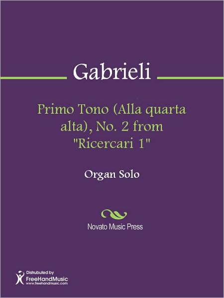 Primo Tono (Alla quarta alta), No. 2 from "Ricercari 1"