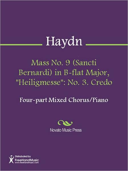 Mass No. 9 (Sancti Bernardi) in B-flat Major, "Heiligmesse": No. 3. Credo