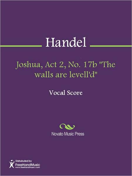 Joshua, Act 2, No. 17b "The walls are levell'd"
