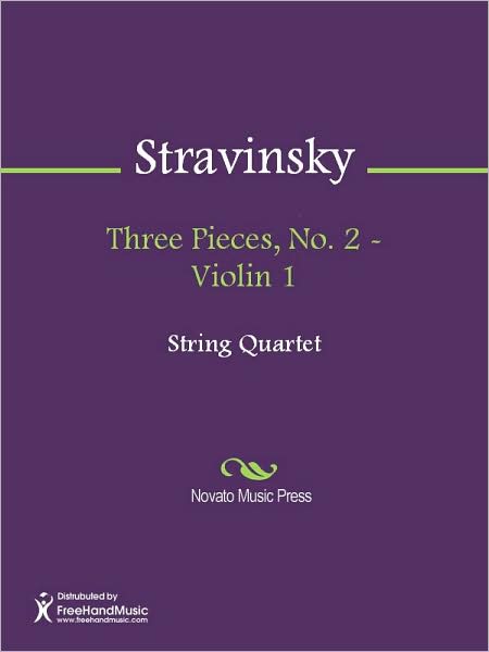 Three Pieces, No. 2 - Violin 1