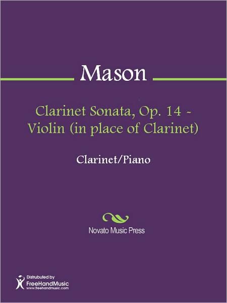 Clarinet Sonata, Op. 14 - Violin (in place of Clarinet)