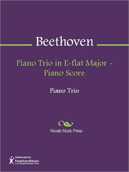 Piano Trio in E-flat Major - Piano Score