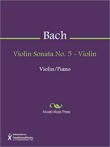 Violin Sonata No. 5 - Violin