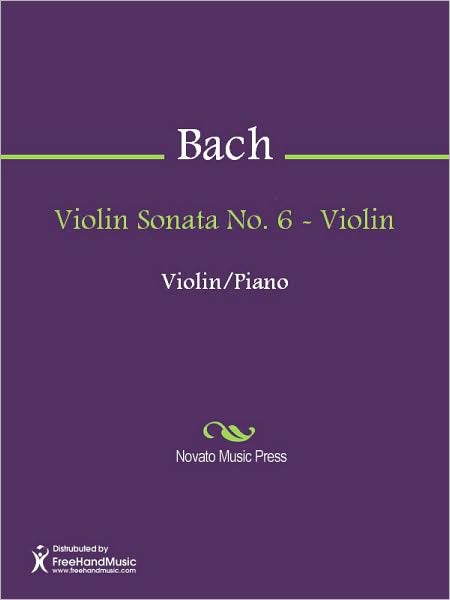 Violin Sonata No. 6 - Violin