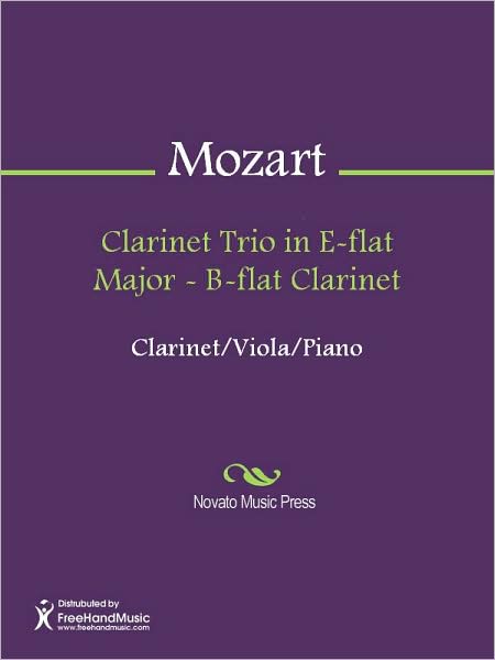 Clarinet Trio in E-flat Major - B-flat Clarinet