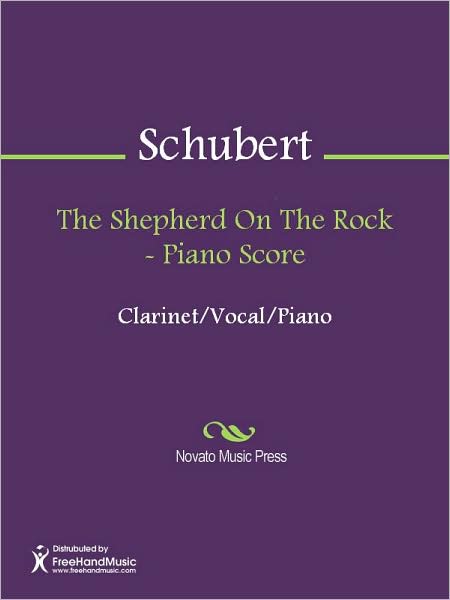 The Shepherd On The Rock - Piano Score