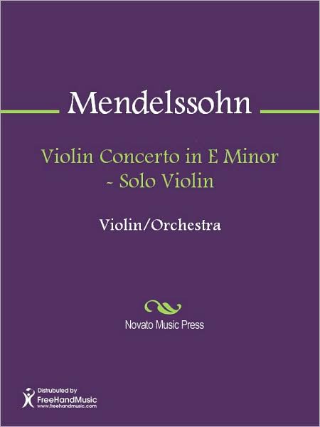 Violin Concerto in E Minor - Solo Violin