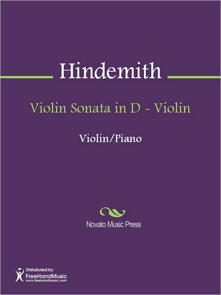 Violin Sonata in D - Violin