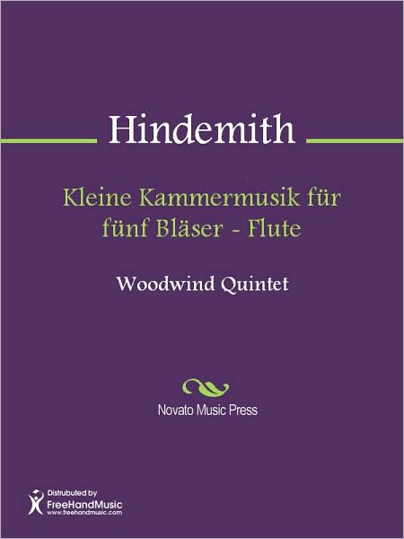 Kleine Kammermusik fur funf Blaser - Flute