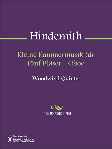 Kleine Kammermusik fur funf Blaser - Oboe